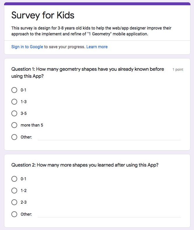 Real World Geometry User Survey